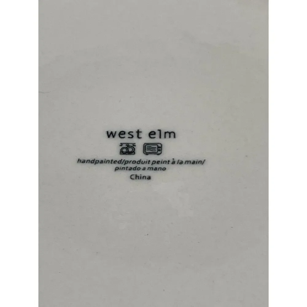 West Elm Plate Female Abstract Art Pottery Portrait